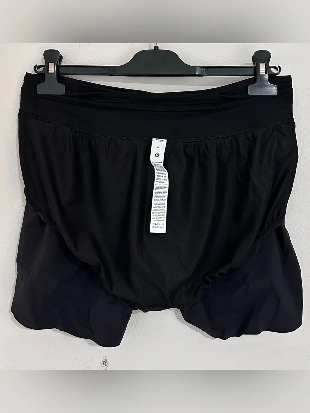 Lululemon Fast and Free HR Classic Fit Reflective Split Short 3” Black M NWT